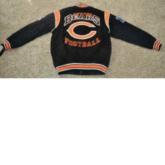 Mens Chicago Bears Varsity Jacket Small G-III NFL Fielders Football Leather - Picture 7 of 7